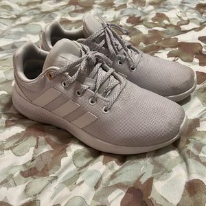 White adidas cloudfoam sneakers